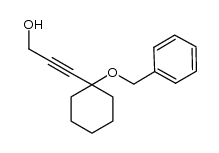 3-(1-benzyloxycyclohexyl)prop-2-yn-1-ol结构式