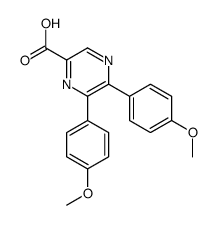 5,6-bis(4-methoxyphenyl)pyrazine-2-carboxylic acid结构式