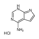 7H-吡咯并[2,3-d]嘧啶-4-胺盐酸盐结构式