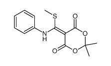 2,2-dimethyl-5-(methylthio(phenylamino)methylene)-1,3-dioxane-4,6-dione结构式
