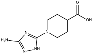 1-(5-amino-4H-1,2,4-triazol-3-yl)piperidine-4-carboxylic acid Structure