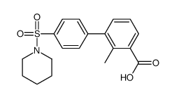 2-methyl-3-(4-piperidin-1-ylsulfonylphenyl)benzoic acid结构式