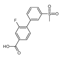 3-fluoro-4-(3-methylsulfonylphenyl)benzoic acid Structure