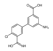 3-amino-5-(3-carbamoyl-4-chlorophenyl)benzoic acid Structure