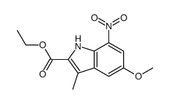 ethyl 5-methoxy-3-methyl-7-nitro-1H-indole-2-carboxylate结构式