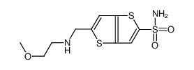 5-[[(2-Methoxyethyl)amino]methyl]thieno[3,2-b]thiophene-2-sulfonamide Structure