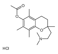 [2-[2-(dimethylamino)ethyl]-2,5,7,8-tetramethyl-3,4-dihydrochromen-6-yl] acetate,hydrochloride结构式