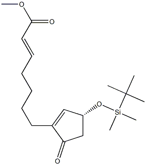 (R,E)-methyl 7-(3-((tert-butyldimethylsilyl)oxy)-5-oxocyclopent-1-en-1-yl)hept-2-enoate结构式