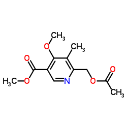 Methyl 6-(acetoxymethyl)-4-methoxy-5-methylnicotinate结构式