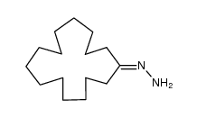 Cyclopentadecanone hydrazone Structure