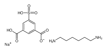 sodium,3-carboxy-5-sulfobenzoate,hexane-1,6-diamine结构式