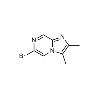 6-溴-2,3-二甲基咪唑并[1,2-a]吡嗪结构式