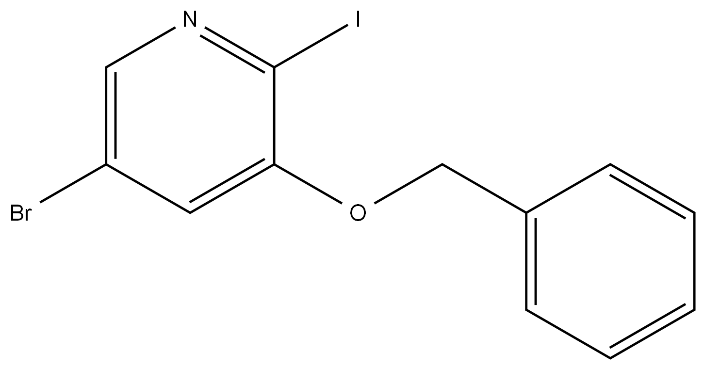 3-Benzyloxy-5-bromo-2-iodo-pyridine Structure