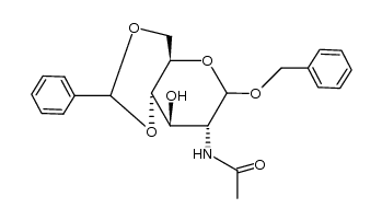 1-O-benzyl-N-acetyl-4,6-O-benzylidene-D-glucosamine结构式