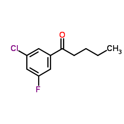 1-(3-Chloro-5-fluorophenyl)-1-pentanone Structure