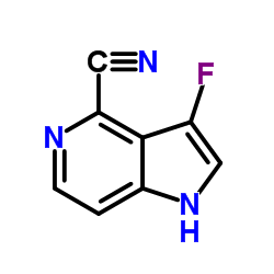 3-Fluoro-1H-pyrrolo[3,2-c]pyridine-4-carbonitrile结构式