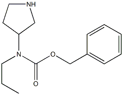 Ethyl-pyrrolidin-3-ylmethyl-carbamic acid benzyl ester Structure