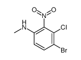 4-溴-3-氯-N-甲基-2-硝基苯胺结构式