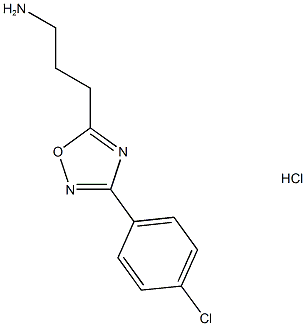 3-(3-(4-Chlorophenyl)-1,2,4-oxadiazol-5-yl)propan-1-amine hydrochloride structure