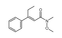 (E)-N-methoxy-N-methyl-3-phenylpent-2-enamidee Structure