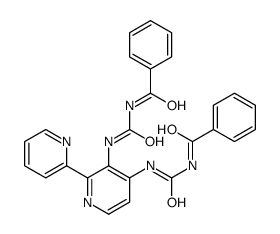 N-[[3-(benzoylcarbamoylamino)-2-pyridin-2-ylpyridin-4-yl]carbamoyl]benzamide Structure