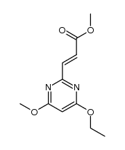 methyl 3-(4-ethoxy-6-methoxypyrimidin-2-yl)acrylate结构式