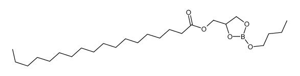 (2-butoxy-1,3,2-dioxaborolan-4-yl)methyl octadecanoate结构式