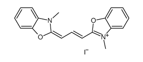 (2Z)-3-methyl-2-[(E)-3-(3-methyl-1,3-benzoxazol-3-ium-2-yl)prop-2-enylidene]-1,3-benzoxazole,iodide结构式