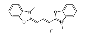 (2Z)-3-methyl-2-[(E)-3-(3-methyl-1,3-benzoxazol-3-ium-2-yl)prop-2-enylidene]-1,3-benzoxazole,iodide Structure