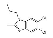 5,6-dichloro-2-methyl-1-propylbenzimidazole结构式