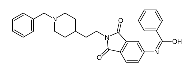 1-benzyl-4-(2-(4-(benzoylamino)phthalimido)ethyl)piperidine结构式