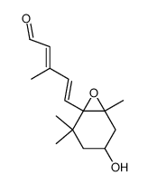 (2E,4E)-5-(4-Hydroxy-2,2,6-trimethyl-7-oxa-bicyclo[4.1.0]hept-1-yl)-3-methyl-penta-2,4-dienal Structure
