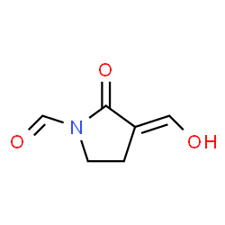 1-Pyrrolidinecarboxaldehyde, 3-(hydroxymethylene)-2-oxo-, (E)- (9CI)结构式