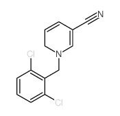 3-Pyridinecarbonitrile,1-[(2,6-dichlorophenyl)methyl]-1,6-dihydro- structure