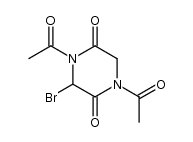 1,4-Diacetyl-3-bromopiperazine-2,5-dione结构式