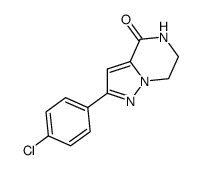 2-(4-氯苯基)-6,7-二氢吡唑并[1,5-a]吡嗪-4(5H)-酮结构式