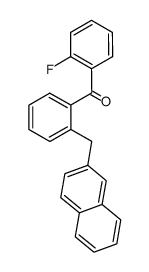 (2-FLUOROPHENYL)(2-(NAPHTHALEN-2-YLMETHYL)PHENYL)METHANONE Structure