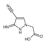1H-Pyrazole-1-aceticacid,3-amino-4-cyano-(9CI) Structure