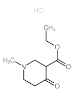 3-Piperidinecarboxylicacid, 1-methyl-4-oxo-, ethyl ester, hydrochloride (1:1) picture