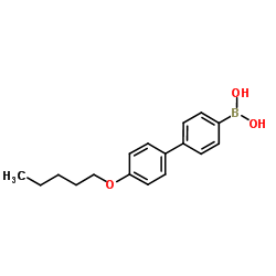 (4'-(戊氧基)-[1,1'-联苯]-4-基)硼酸结构式