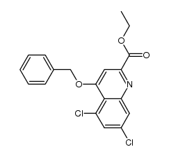 5,7-dichloro-4-benzyloxyquinoline-2-carboxylic acid, ethyl ester Structure