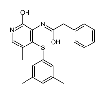 N-[4-(3,5-dimethylphenyl)sulfanyl-5-methyl-2-oxo-1H-pyridin-3-yl]-2-phenylacetamide Structure