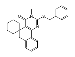 2-benzylsulfanyl-3-methylspiro[6H-benzo[h]quinazoline-5,1'-cyclohexane]-4-one结构式
