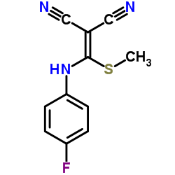 {[(4-Fluorophenyl)amino](methylsulfanyl)methylene}malononitrile Structure