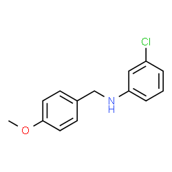 3-chloro-N-[(4-methoxyphenyl)methyl]aniline结构式