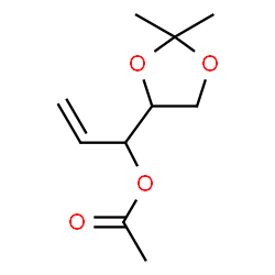 2,2-Dimethyl-α-vinyl-1,3-dioxolane-4-methanol acetate结构式