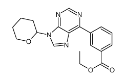 ethyl 3-[9-(oxan-2-yl)purin-6-yl]benzoate结构式