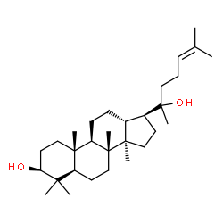 (20ξ)-5α-Dammara-24-ene-3β,20-diol Structure