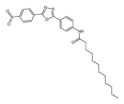 N-[4-[5-(4-nitrophenyl)-1,3,4-oxadiazol-2-yl]phenyl]dodecanamide结构式
