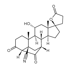 4'S(4'α),7'α-hexadecahydro-11'α-hydroxy-10'β,13'beta-dimethyl-3',5,20'-trioxospiro[furan-2(3H),17'β-[4,7]metheno(17H)cyclopenta[a]phenanthrene]-5'β(2'H)-carbonitrile Structure